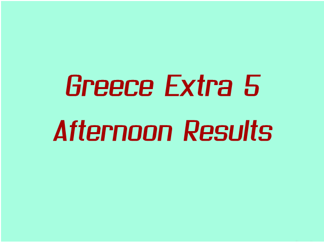 Greece Extra 5 Afternoon Results: Friday 27 May 2022