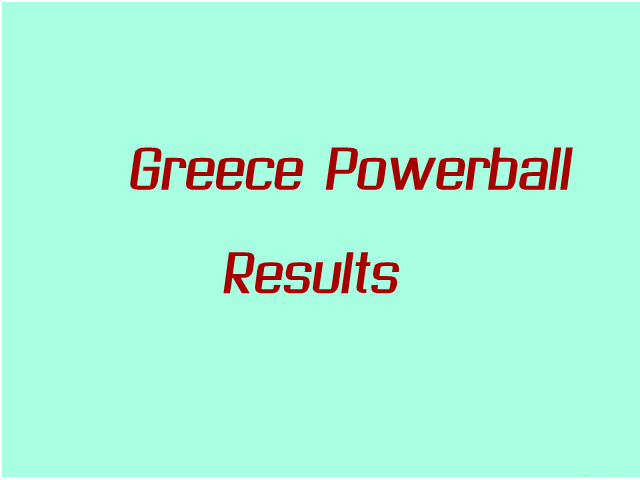 Greece Powerball Results on Thursday 1 December 2022