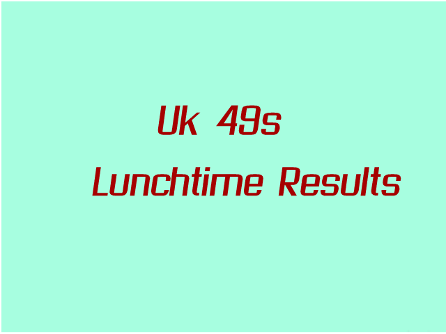 Uk49s Lunchtime Results Sunday 30 October 2022 Uk Teatime Results