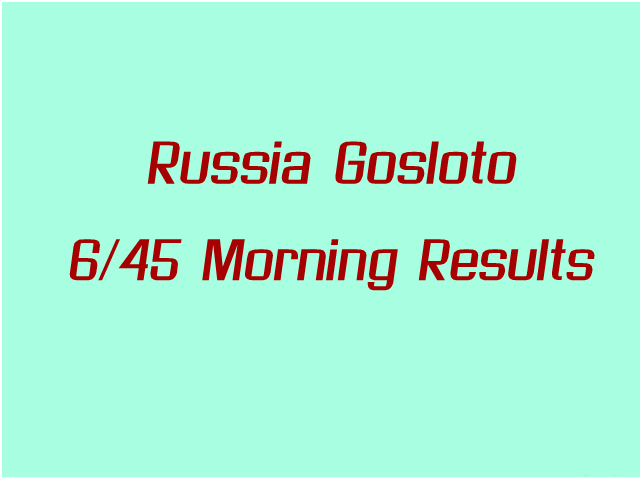Russia Gosloto Morning Results: Saturday 3 December 2022