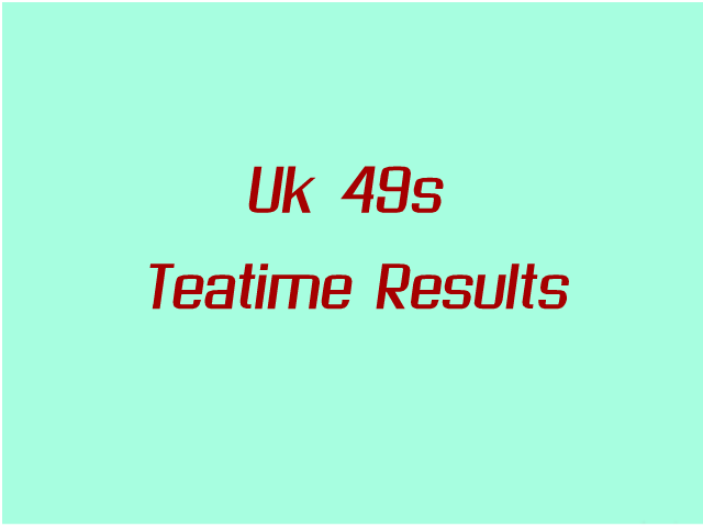 Uk49s Teatime Results: Thursday 29 September 2022