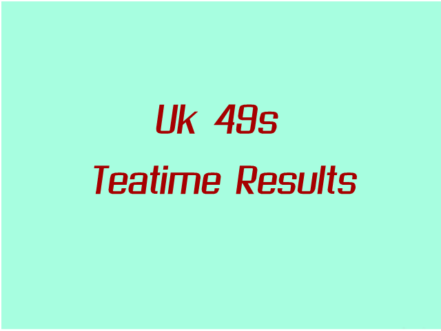 Uk49s Teatime Results Sunday 31 July 2022 Uk Teatime Results